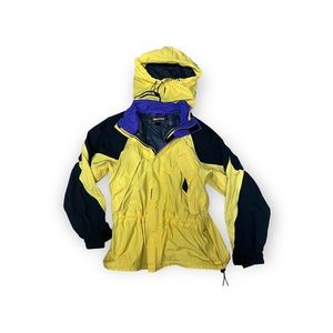 Vintage 90s Marmot MemBrain Mountain Parka Jacket Mens Size L Blue Winter Ski